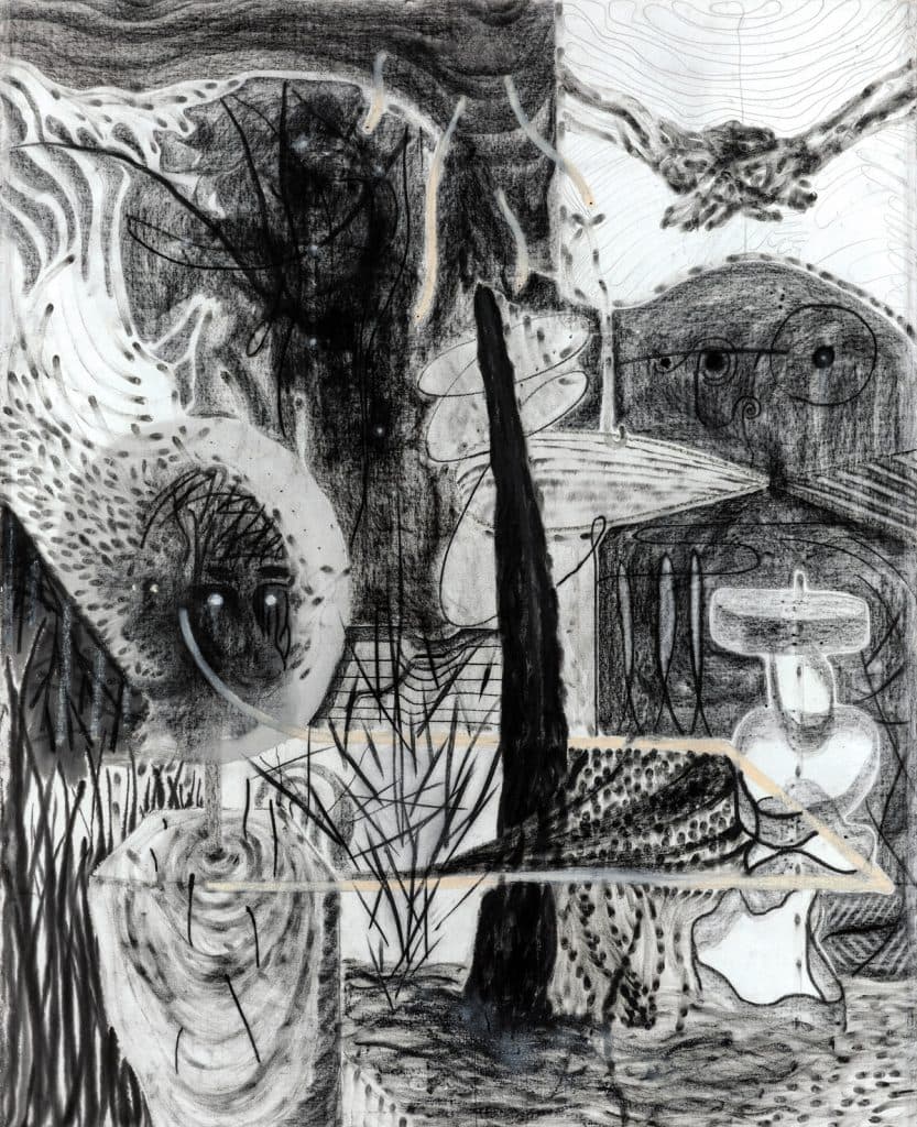 김재현, Questions-1, 캔버스에 혼합매체, 200×160cm, 2018