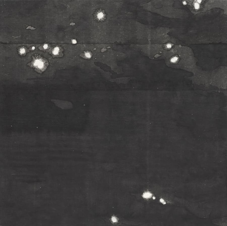 Sejin Kwon, Section of the Sea 45, ink on paper, 50x50cm, 2019
