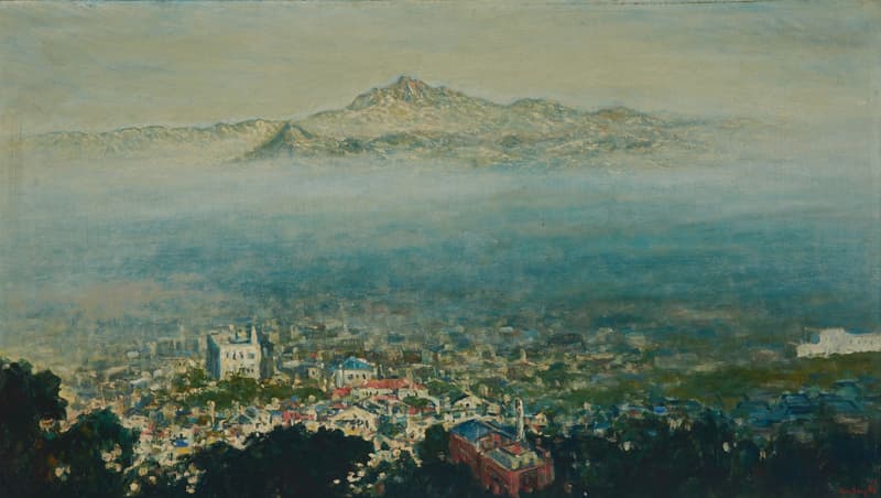 박상옥_서울의 아침_캔버스에 유채_58.5×104.5cm_1959