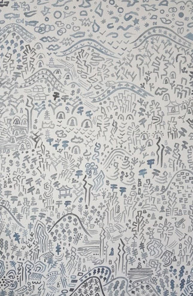 만불산,97x146cm, 캔버스에 혼합재료, 2014