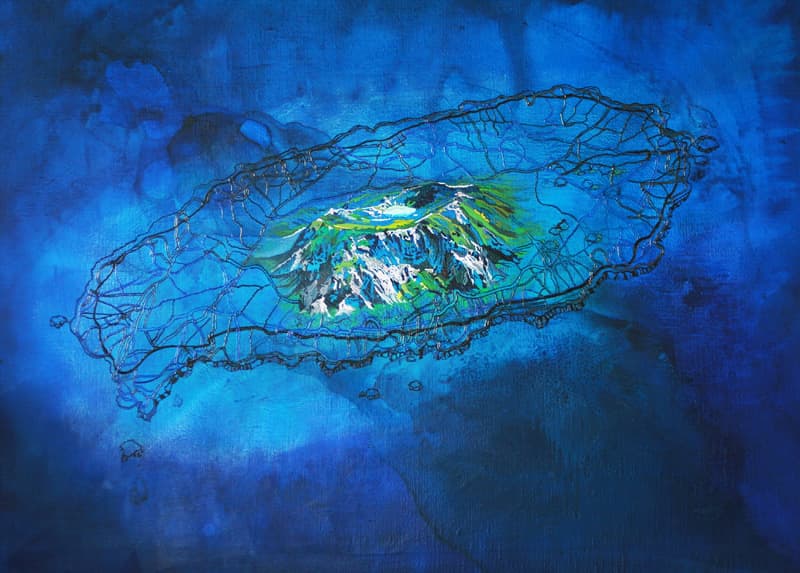 백정희_해저산수(Subsea scenery)-in jeju 1_mixed medium on canvas_116.8x91.0cm_2016