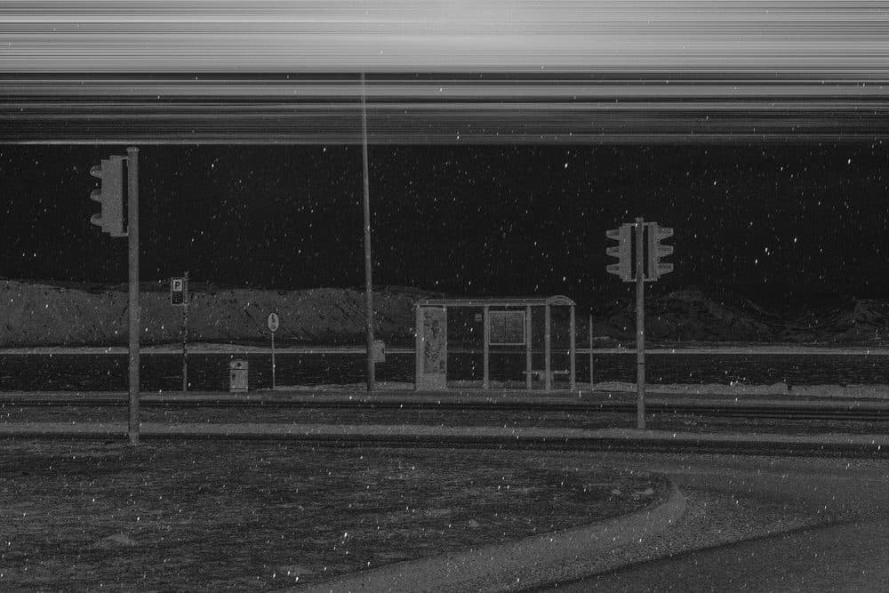 Iceland Bus Stop 30x20 inches