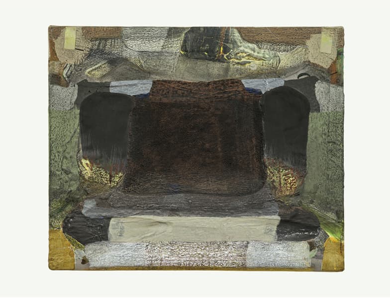 임충섭, <무제 - 돌이 되기 위해 015-12>, 1973년, Acrylic, U.V.L.S gel and wax on canvas, 59.5x71cm