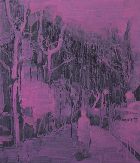 이준옥_밤 산책_월명산 3, 캔버스에 유화, 53.0*45.5cm, 2018