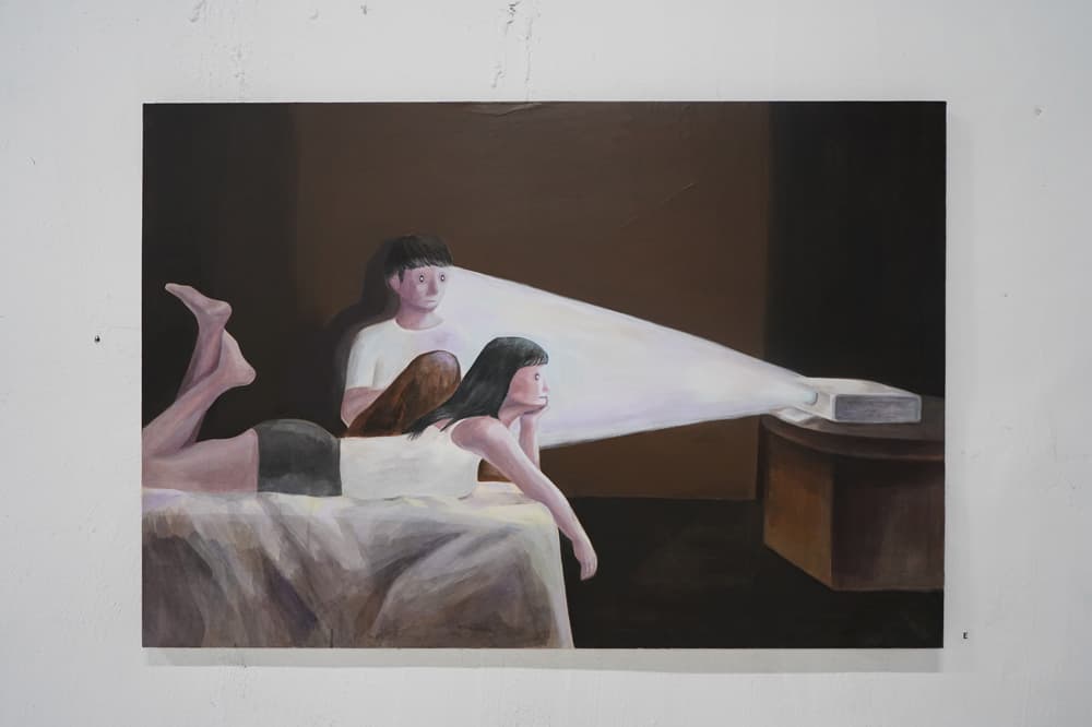류재라, 선위의 우리1, 116x80.3cm, 장지에 과슈 등 혼합재료, 2020