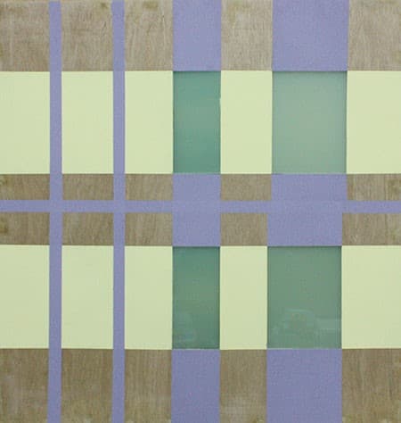김연지, 가을, 나무판넬위 아크릴조각, 페인트, 91x 91, 2018