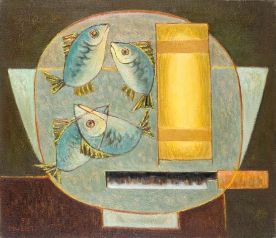 전선택, 운명_1958 oil on canvas_45.5×53cm