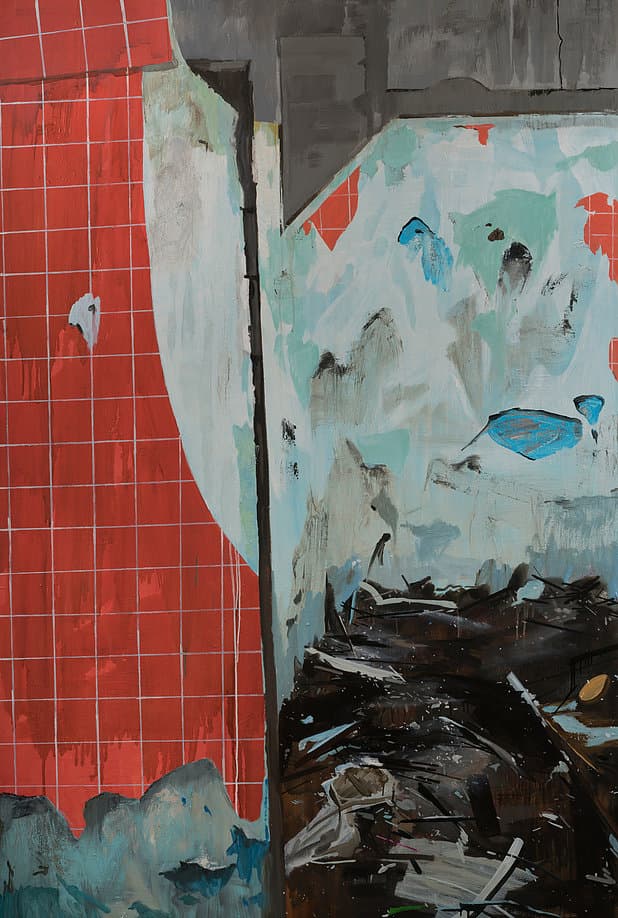 구샛별, 둥근 벽, 193×130cm, oil on canvas, 2018