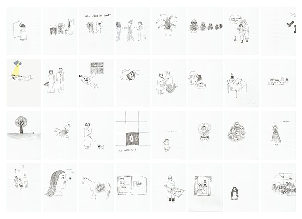 김민영, 펜 드로잉1 (각 29.7x21cm)_2017-2018