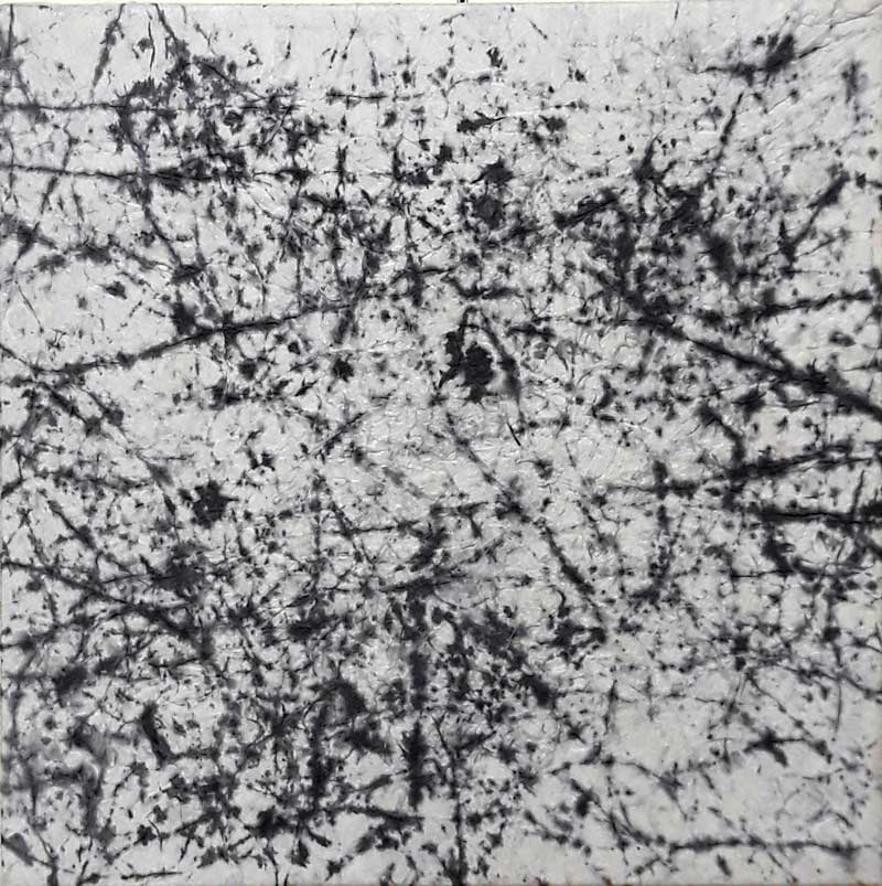 황현숙, Black stone 2019 Ink on Korean paper 20×20cm