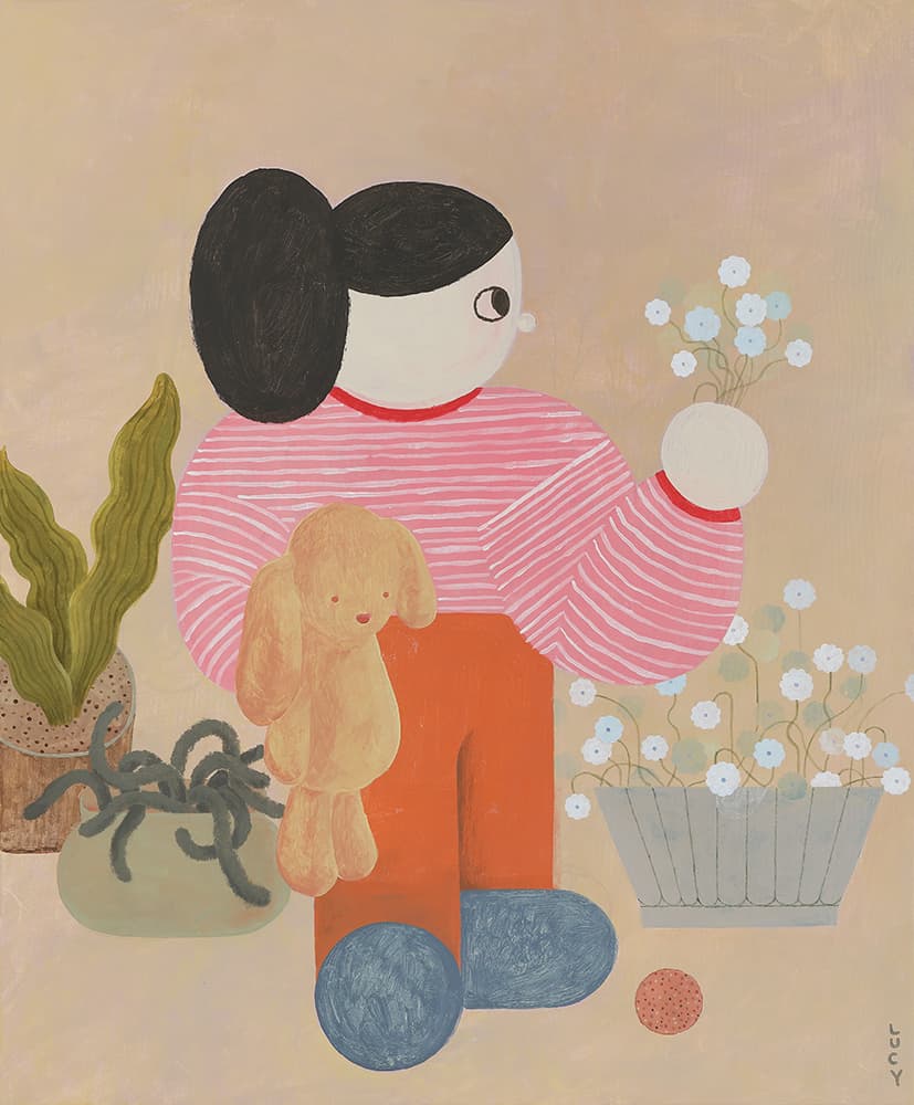 Lucy, _작고 귀여운_, 2022, 캔버스 위에 아크릴, 65.1x80.3(cm)