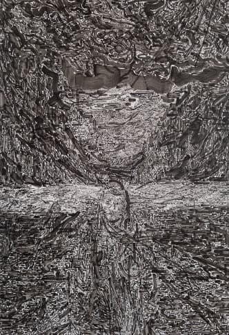 박광수, 검은 숲 속, 2018, 캔버스에 아크릴릭 116.8x80.3cm