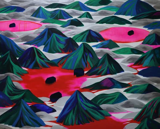 붉은 계곡 The Red Valley , oil on canvas, 130x162cm (100F) , 2017