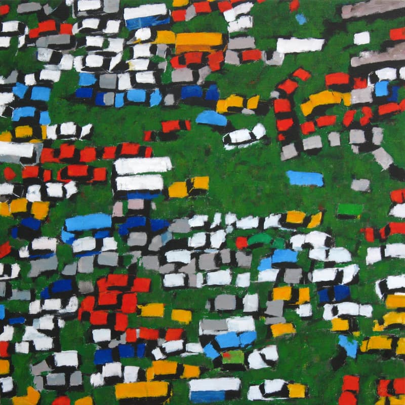 이상선, abstract impression , 82.5x82.5cm, acrylic, cement on canvas, 2020