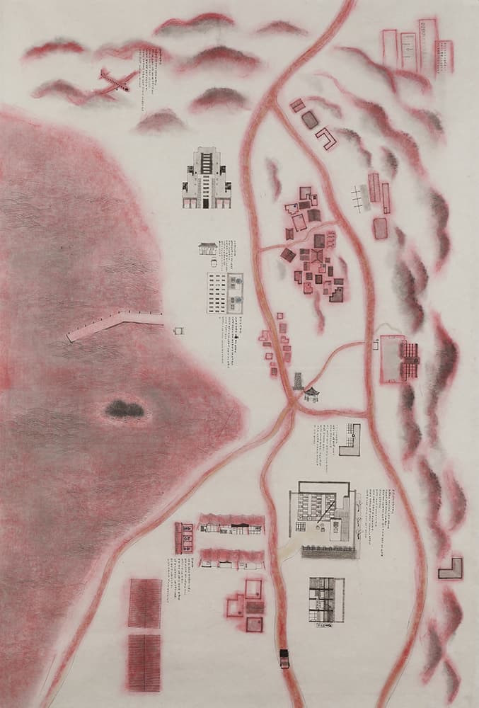 <마산> 순지에 먹, 파스텔, 177 x 115 cm, 2019