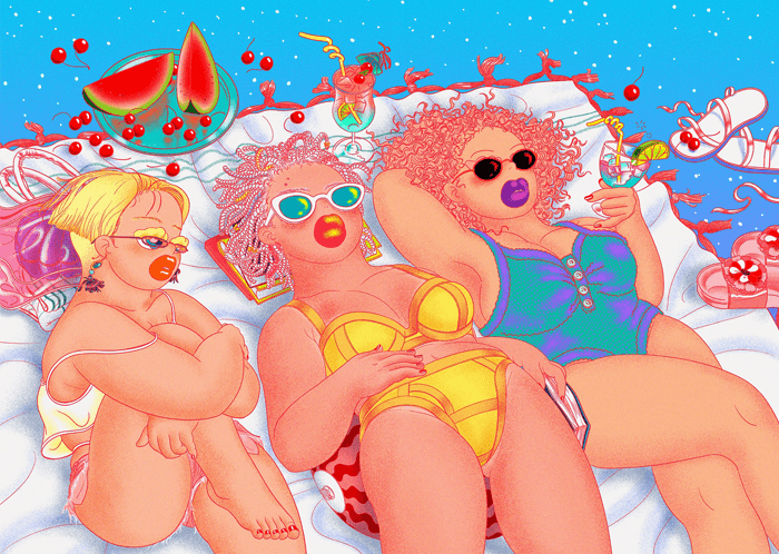 Girls in the beach, 2017 ⓒ서인지
