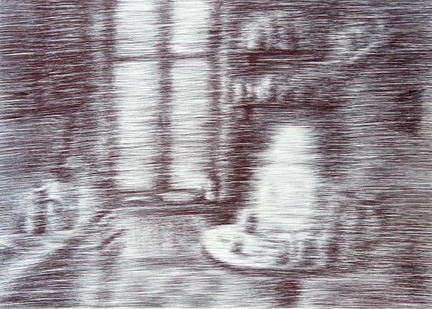 주대희, 제발 그녀의 식사, 30x42cm, 종이에 볼펜, 2016