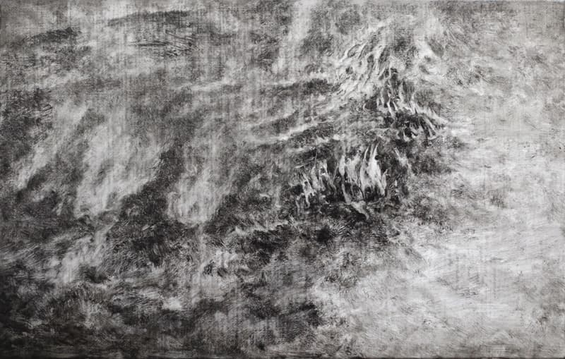 강유정, 들,불 (Wild, Fire), 2017, Oil on canvas, 21.2x33.4cm