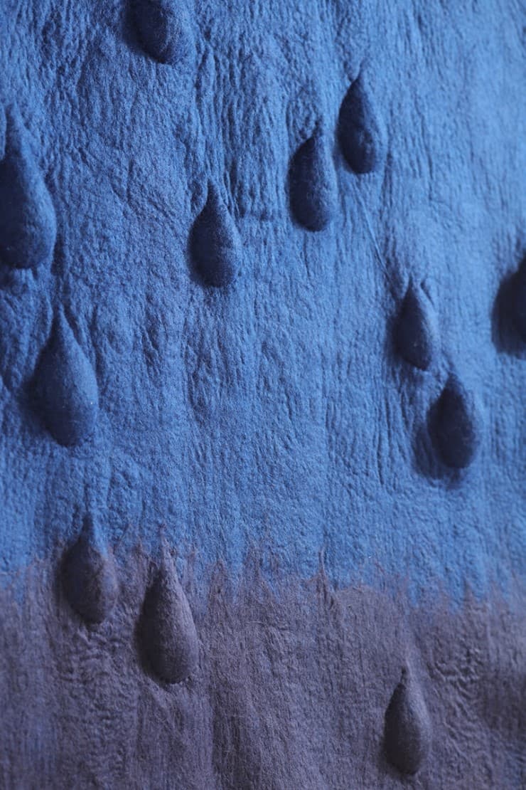흔적-1709_detail Felting and stitching / Felt with mixed media 91 × 155cm 2017