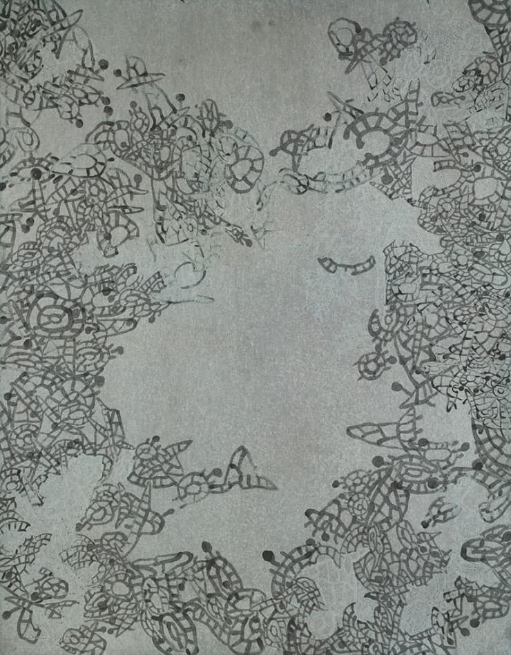이예원, 일상의 기억2, 장지에 파라핀, 116x91cm, 2018