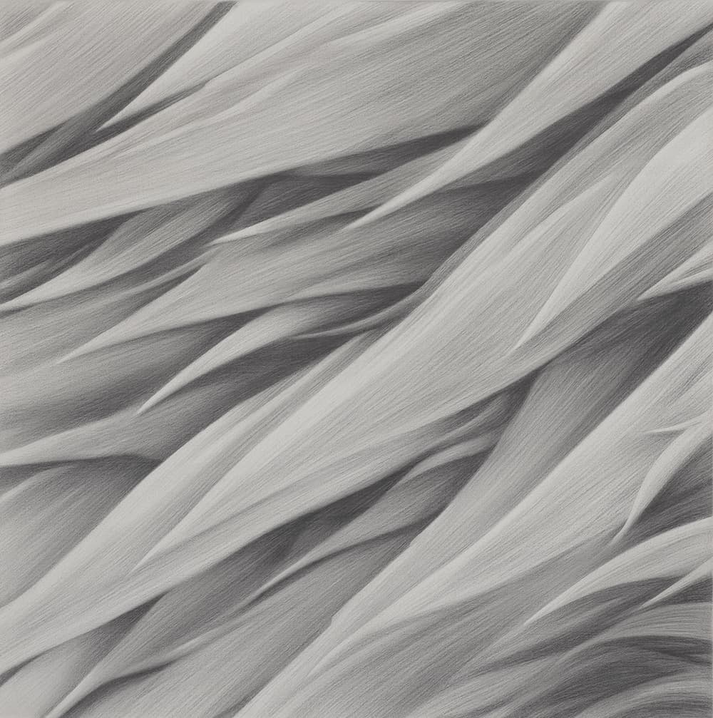 양정화, Untitled Wave, 60.0×60.0cm, gouache, pencil on canvas, 2018
