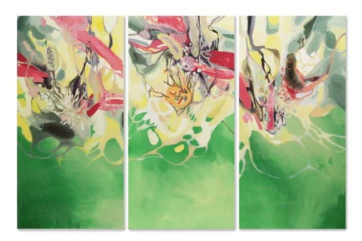 No Title, (46×91)x3, acrylic and oil on canvas, 2015
