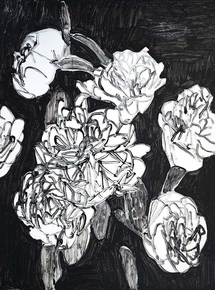 엄유정 <Peony> Gouache on paper, 48X36cm, 2022