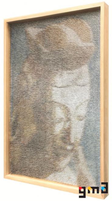 김재성, 질서에 관한 어법- 미륵보살반가사유상, 침핀,아크릴칼라, 117x91cm, 2011