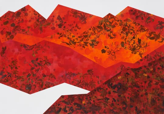 Overly Romantic Left Acrylic and Paper Collage on Paper 162.2 x 112.1cm 2015