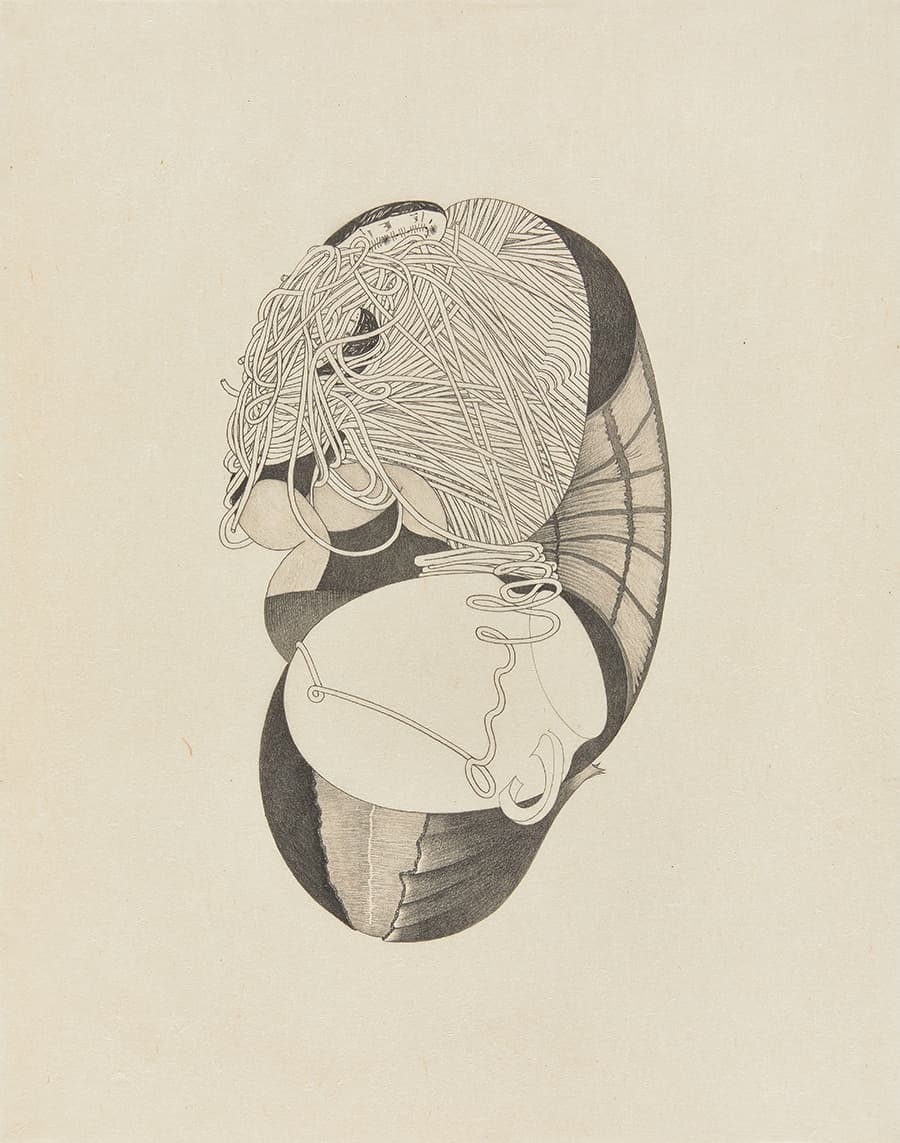 국동완, <나는 셋 아니 넷 아니 다섯>연작 39주_한지에 흑연_ 44x56cm_2020