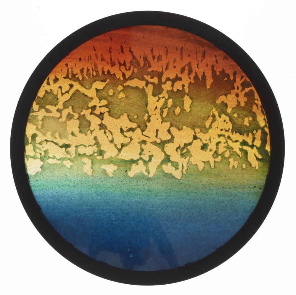 빛의 숨결 Souffle de lumière, 50cm(지름)x50cm, 유리화 Peinture sur verre, 2012