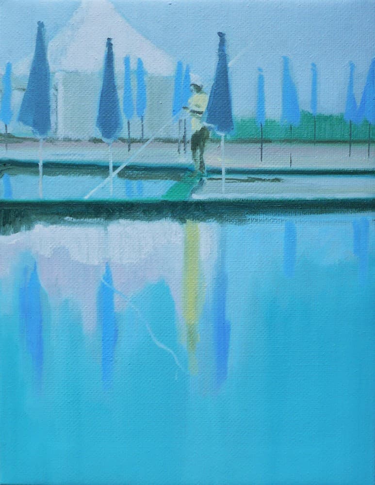 노충현_여름의 파라솔 summer parasol_2020_oil on canvas_46 X 38cm