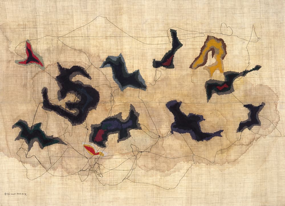 <영겁 2009-DR 5-B>, 2009, 삼베, 생모시, 자연염료, 실, 115×160cm, MMCA소장품