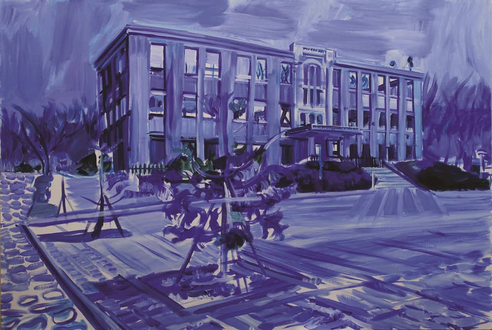최진욱, <노동당사 B> Choi Gene-uk, North Korean Labor Party Office B, 2015, acrylic on canvas, 130 x 194cm