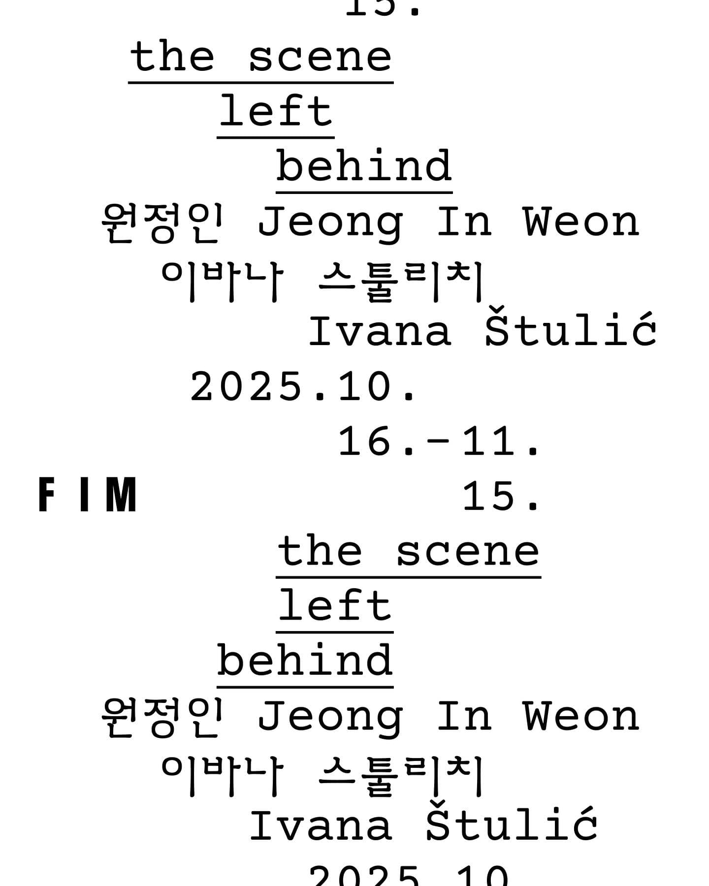 이바나 스툴리치, 원정인: the scene left behind 1