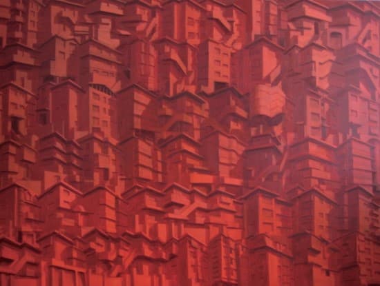 정직성, 주거기계, 캔버스에 오일, 194x259cm, 2009, 경기도미술관 소장