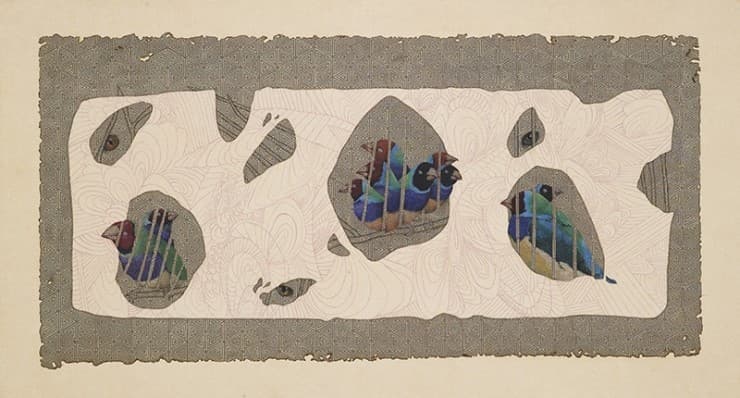 이지영, Gold in the Shadow 비단에 채색 34x62cm 2014