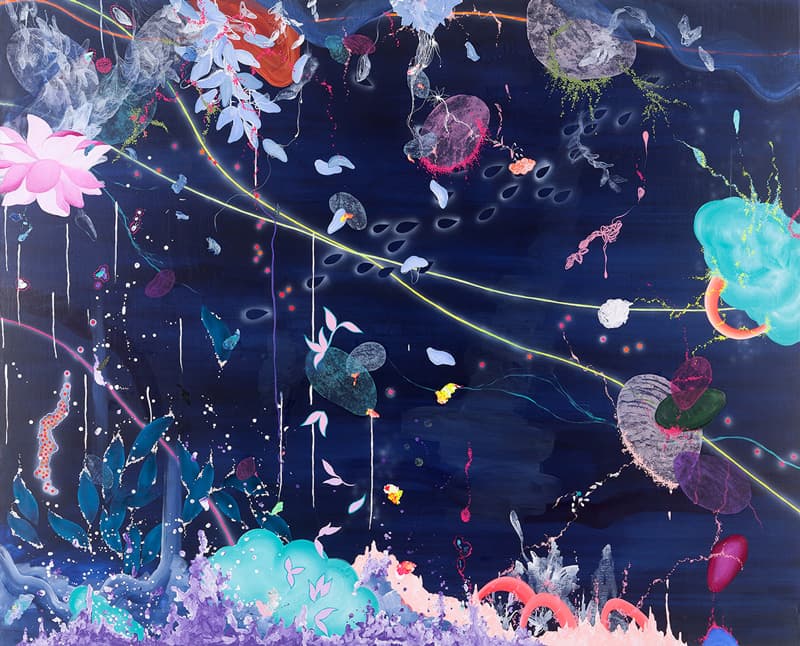 제이미 리, Dreamscape(꿈으로의 여행), Acrylic and Mixed Media on Canvas, 181.8 X227.3cm, 2017
