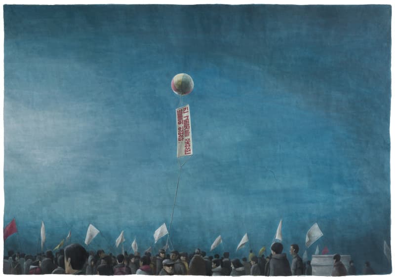 양유연_애드벌룬_장지에 아크릴_150×210cm_2017