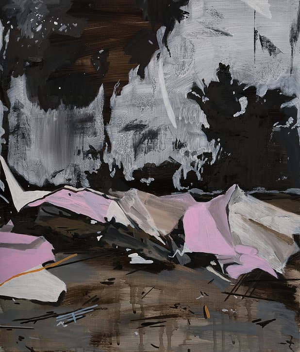 구샛별, 떨어진 벽 3, 53×45cm, oil on canvas, 2018