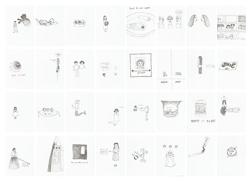김민영, 펜 드로잉2 (각 29.7x21cm)_2017-2018