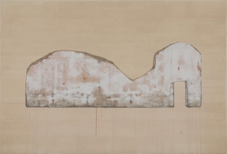서은애, 상흔의 벽 I 126.5x191cm 종이에 채색 2019