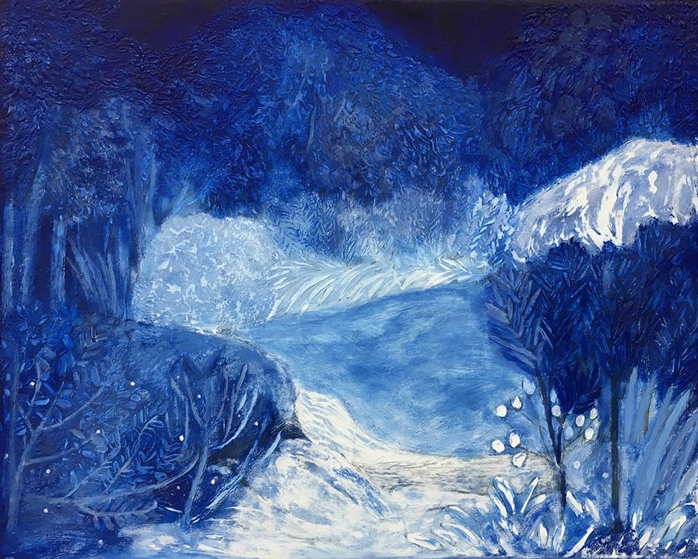 Pale moon 10, 22×27.4m, acrylic, mixed medium on canvas, 2020