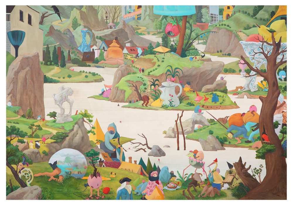 임현정, Trip Altona, 2016, oil and acrylic on canvas, 162×112cm