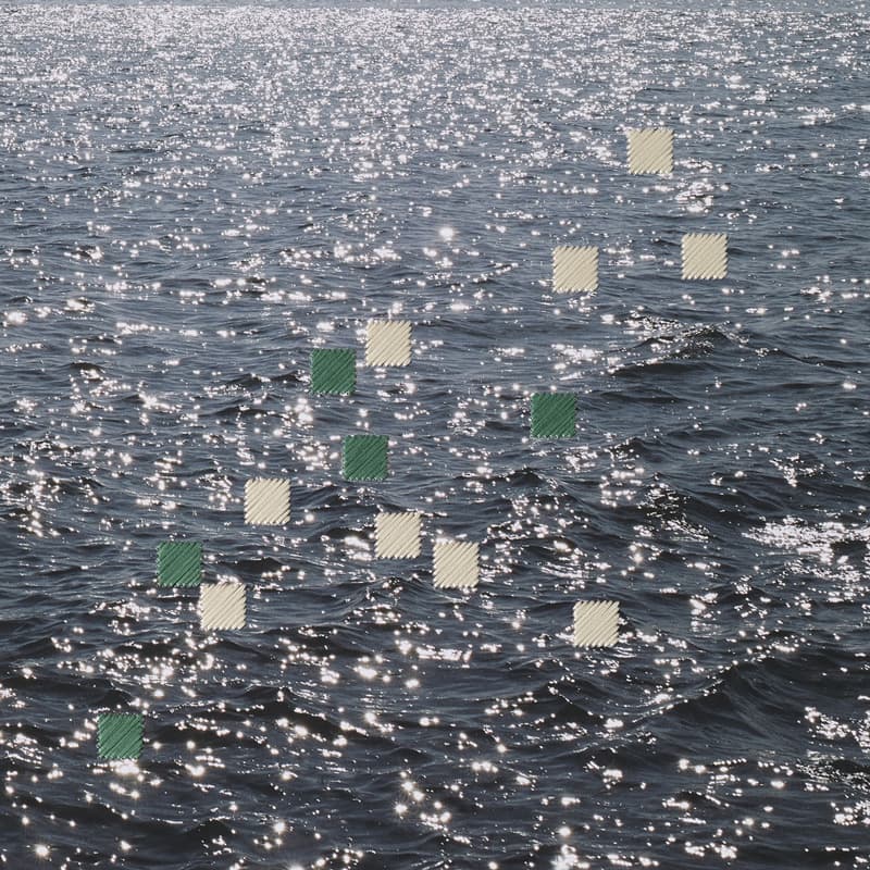 김진희, April-086, 62 x 62cm, Embroidery on Digital Pigment Print,  2019
