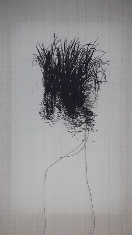 강영순, 덤불_embroidering on cloth_27×40.5cm