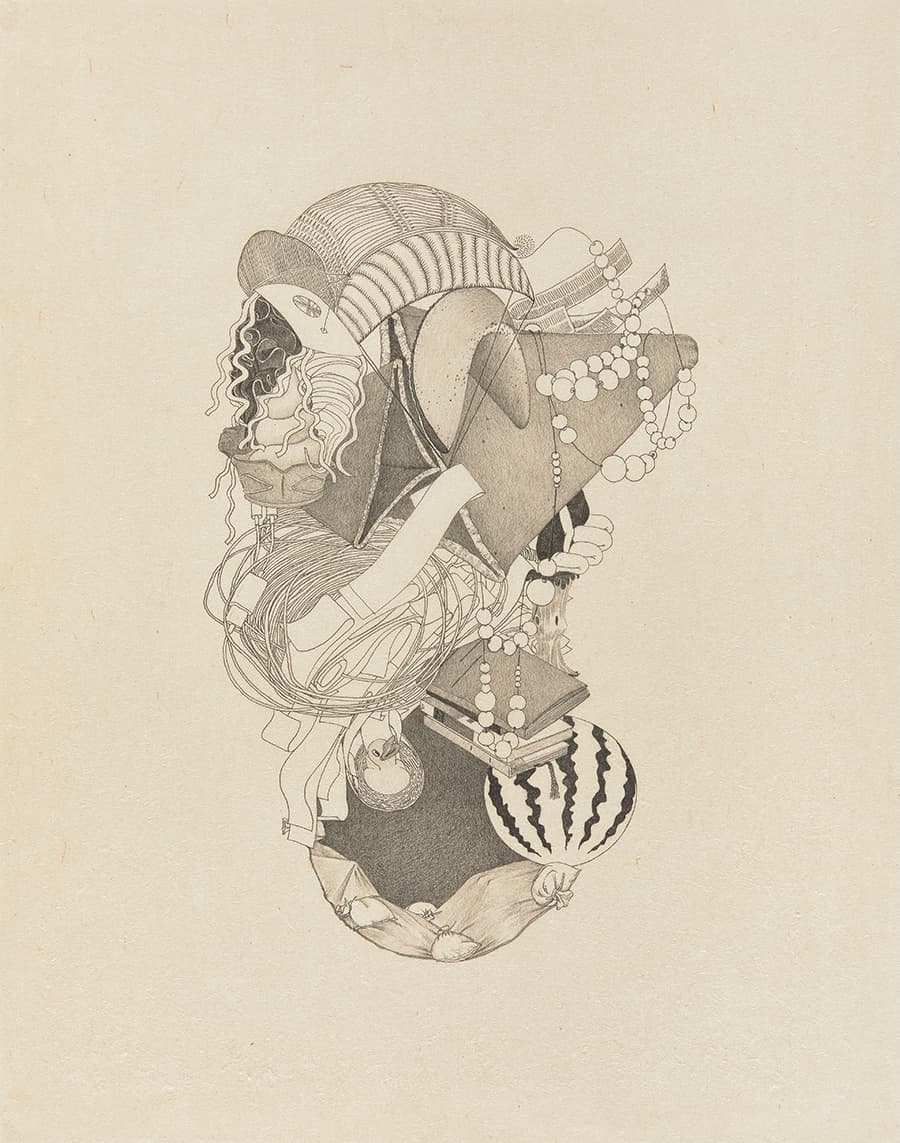 국동완, <나는 셋 아니 넷 아니 다섯>연작 40주_한지에 흑연_ 44x56cm_2020