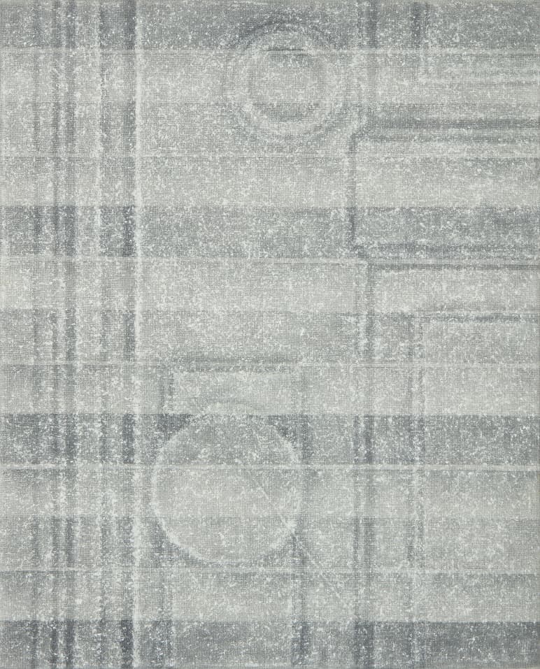 심예원, Untitled (Stripe2 #5)_color on fabic (천에 안료)_27.3 x 22.0 cm_2019