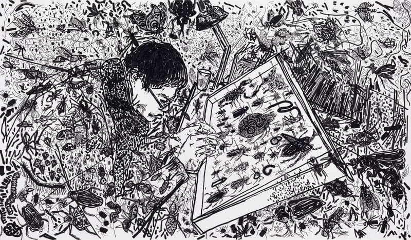 박광수PARK Gwangsoo_표본채집_2015_종이에 아크릴채색_140x240cm (이미지제공: 아라리오갤러리)
