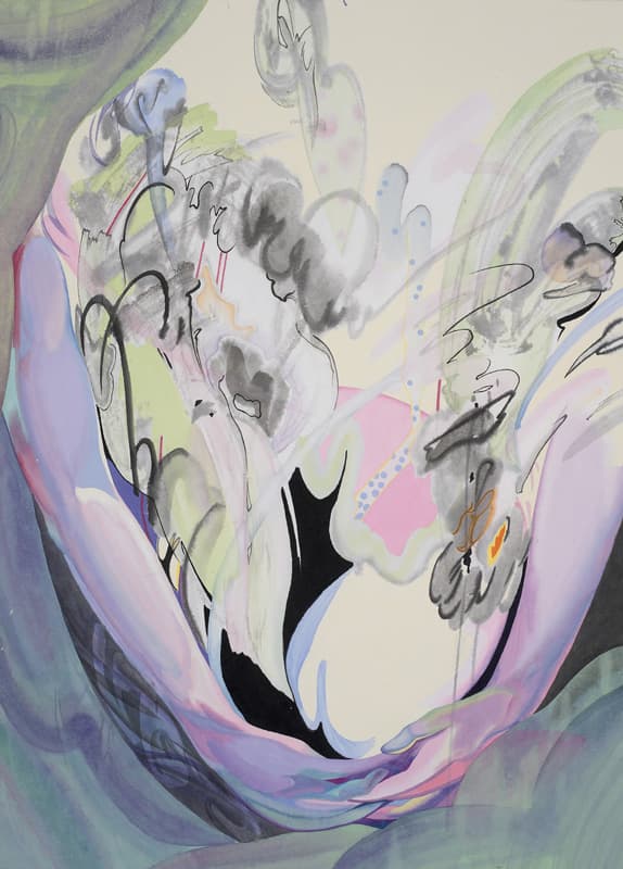 함미혜_내 속의 숨_장지에 먹, 채색_80x58cm_2019